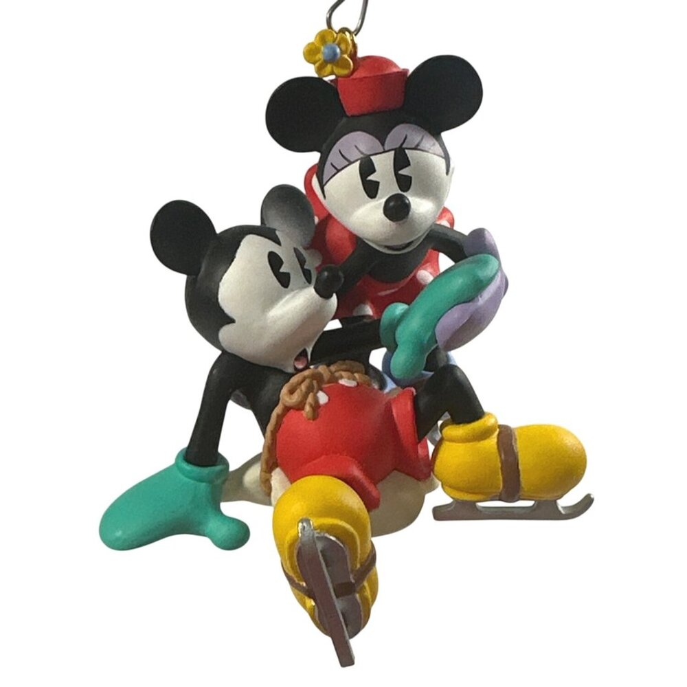 Disney Hallmark Keepsake Ornament Mickey & Minnie "New Pair Of Skates" 1997